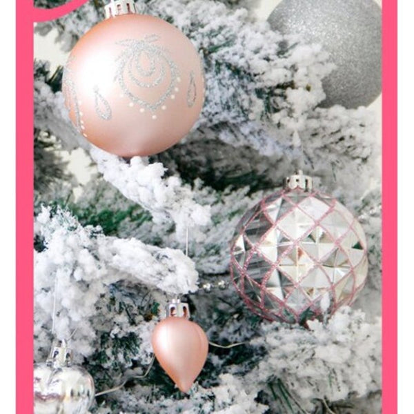 50X Pink Collection Christmas Decorations Baubles Stars Cones Hearts Tree Topper Ornament
