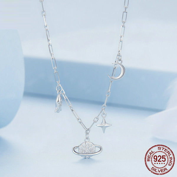 925 Silver Starry Sky Necklace For Women Necklaces & Pendants