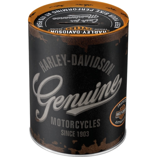 Nostalgic Art Harley Davidson Money Box In Steel Sheet Metal With Embossed Finish Money Boxes