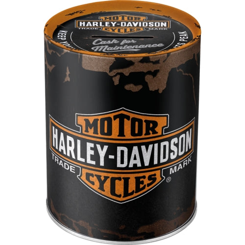 Nostalgic Art Harley Davidson Money Box In Steel Sheet Metal With Embossed Finish Money Boxes