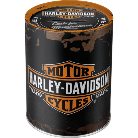 Nostalgic Art Harley Davidson Money Box In Steel Sheet Metal With Embossed Finish Money Boxes