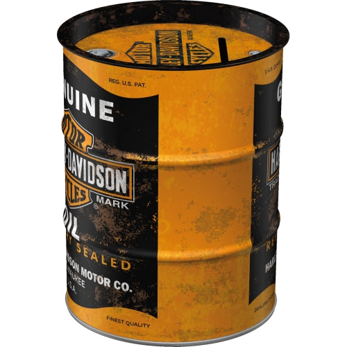 Nostalgic Art Harley Davidson Oil Barrel Money Box High Quality Tin Design Money Boxes