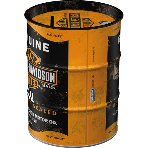 Nostalgic Art Harley Davidson Oil Barrel Money Box High Quality Tin Design Money Boxes