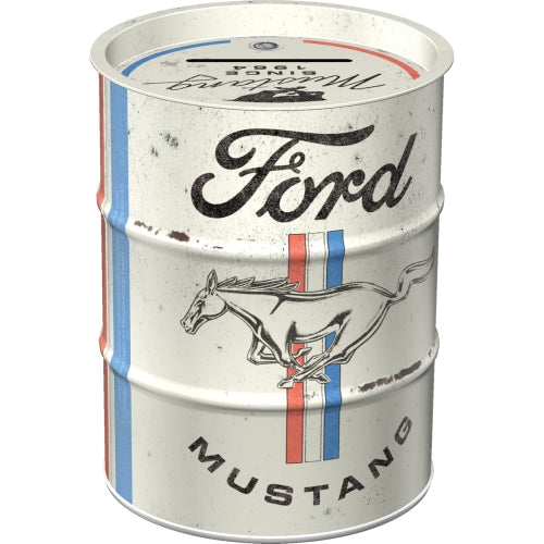 Nostalgic Art Money Box In Steel With Ford Mustang Design And Removable Lid Money Boxes