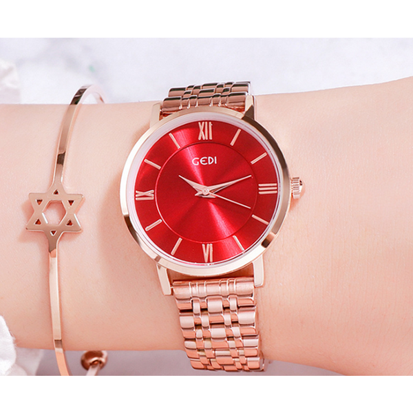 Veile Studios Shiny Steel Belt Female Watch And American Simple Fashion Casual Waterproof Watches