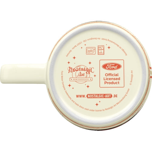 Nostalgic Art Ceramic Mug Featuring Ford Mustang Gt 1967 Red Design Mugs