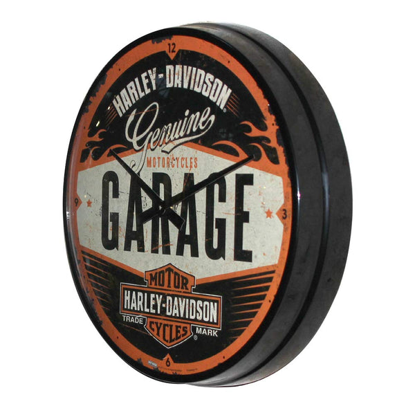 Nostalgic Art Wall Clock Harley Davidson Garage Retro Design 30 Centimetres Wall Clocks