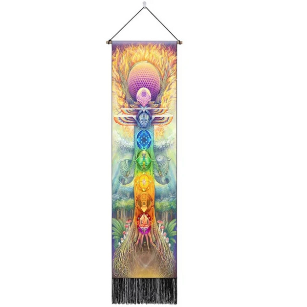 Seven Chakra Tapestry Hippie Mandala Chakras Wall Hanging Fabric Yoga Meditation For Spiritual Room Decor Tapestries