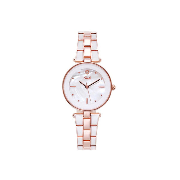 Veile Studios Elegant Steel Band Ladies Watch Fashion Trend Waterproof Quartz Decorative Round Watches
