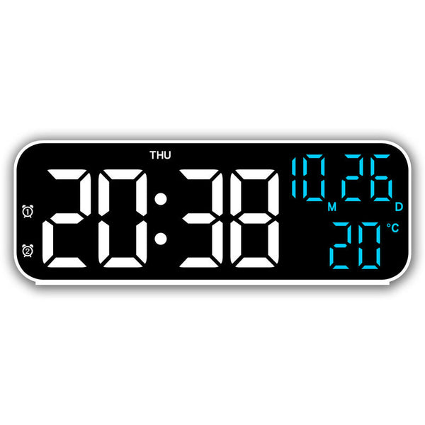 Digital Alarm Clock With Temp Date Week. Night Mode. Voice Controlled. 12/24H Led Alarm Clocks & Clock Radios