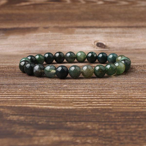 Veile Studios Natural Water Grass Agate Bracelet For Fashion Jewellery And Accessories Bracelets