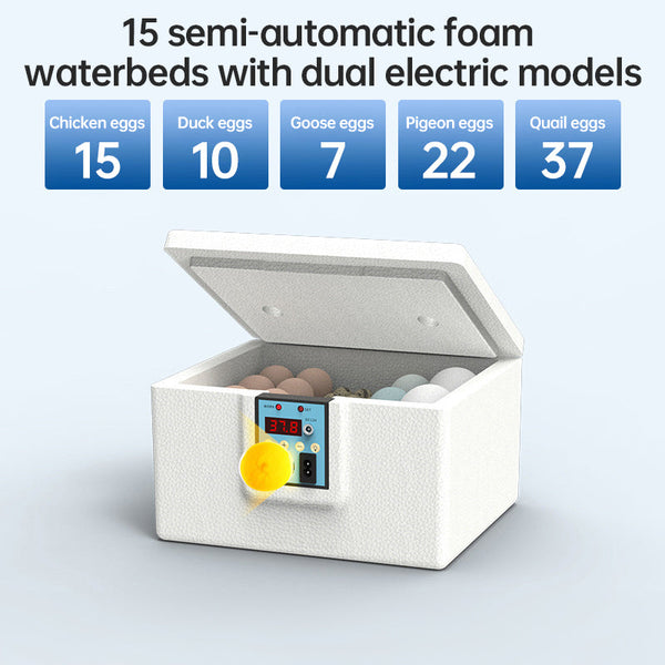 24 Hr Thermostatic Small Poultry Incubator. Biomimetic Waterbed. Auto & Smart. For Chick Duck Goose Eggs Incubators