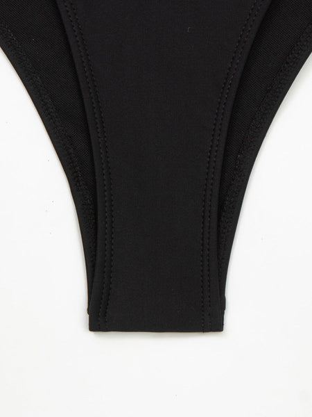 Solid Color Hollow Out Slimming  One Piece Bikini Women's Swimsuit Swimwear