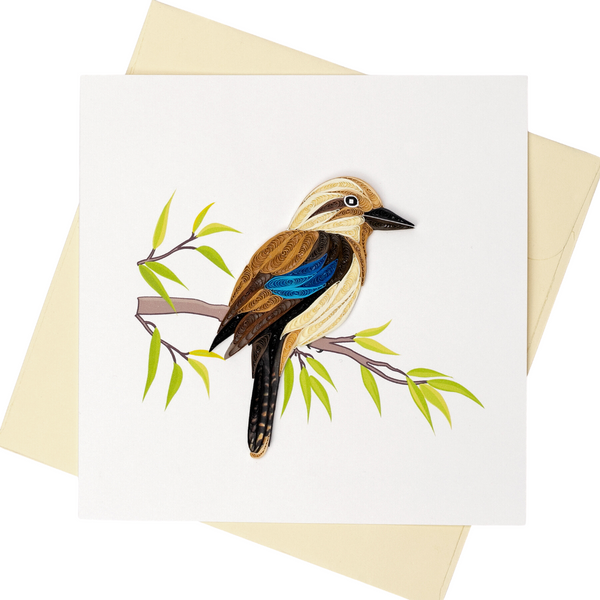 Quilled Greeting Card Kookaburra 15X15cm Greeting Cards & Invitations