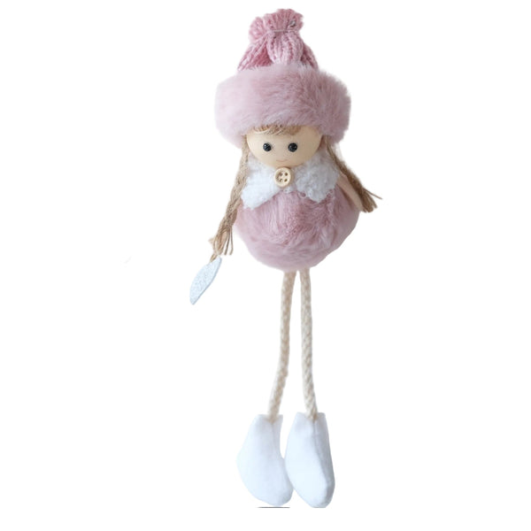 Christmas Angel Doll Decorative Plush Hanging Ornament For Tree Hotel Bar Counter Decoration Gift Box Accessories Seasonal Decorations