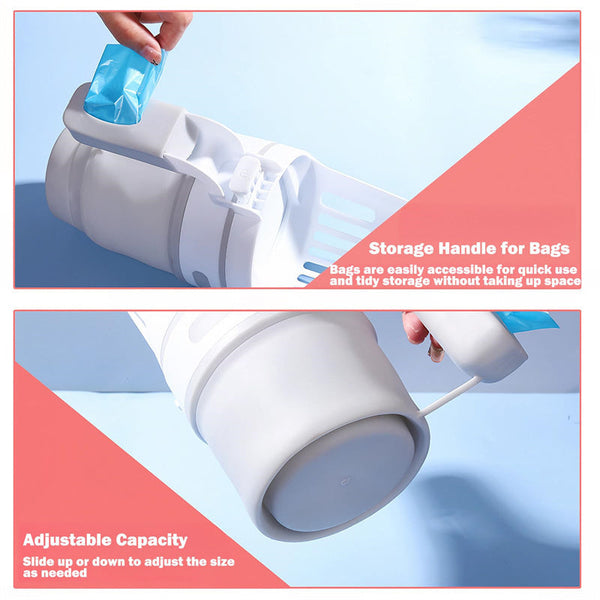 Upgrade Widen Cat Litter Shovel Scoop With Refill Bags Self Cleaning Waste Bin System Litter Scoops