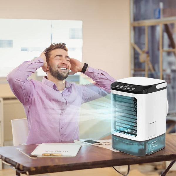 3 Speed Mini Air Cooler (900Ml Tank) Fan & Humidifier For Bedroom / Office Portable Air Conditioners