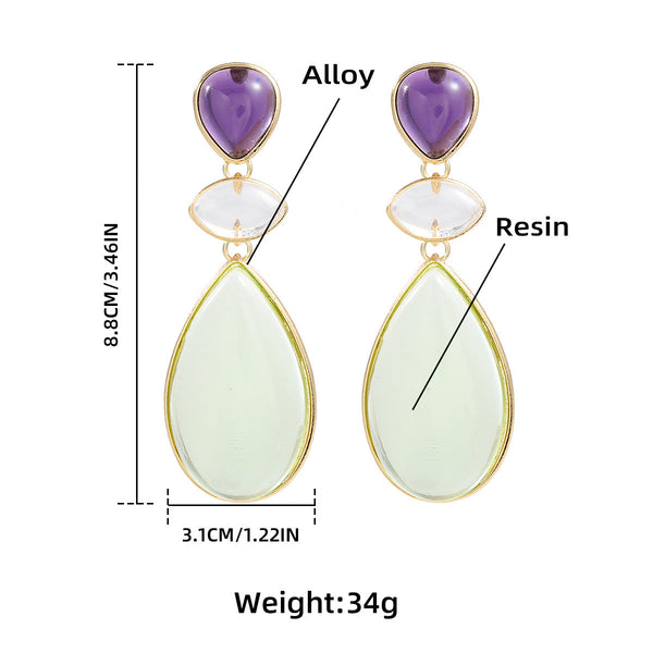 Veile Studios Women Trendy Party Drop Shaped Morandi Colour Jewelry Earrings
