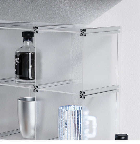 Acrylic Storage Rack Desktop Compartment Cup Holder Multifunctional For Cosmetics Makeup Bags & Cases