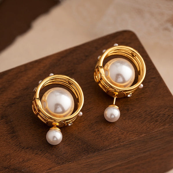 Veile Studios Retro Small Fragrant Circular High End Accessories Earrings