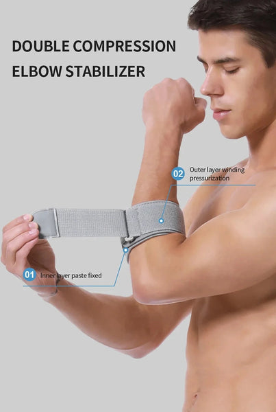 Sports Elbow Protection Tennis Badminton Breathable Pressurized Adjustable Open Strap Protective Pads & Armour