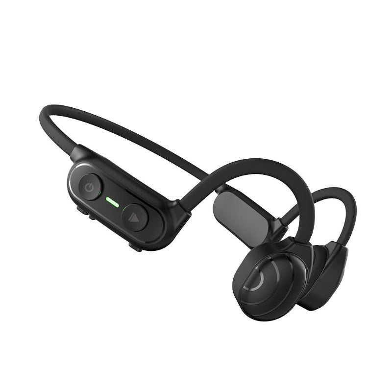 Wireless Bone Conduction Bluetooth Headset Handsfree Headphone Black With Innova Earbuds