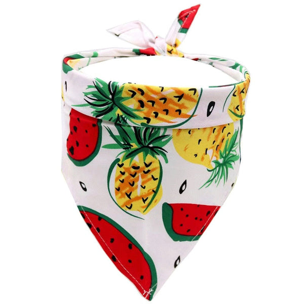Pet Accessories Summer Fruit Style Pure Cotton Drool Towel Triangle Scarf Dog Clothing & Shoes