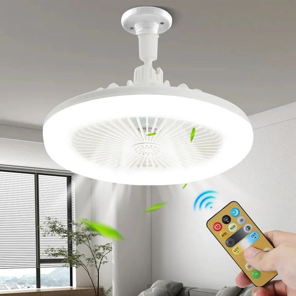 E27 Fan Light Shaking Head Electric Remote Control Bedroom Living Room Dimmable Home Ceiling Ceiling Fans