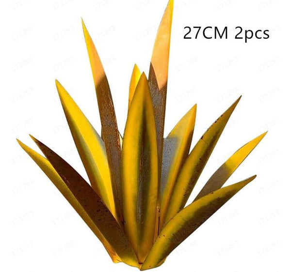 9 Leaves Plant Diy Metal Art Sculpture Decor Ornaments & Statues