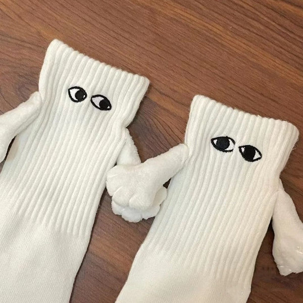Magnetic Hand In Cartoon Couple Unique Design Highquality Materials Socks