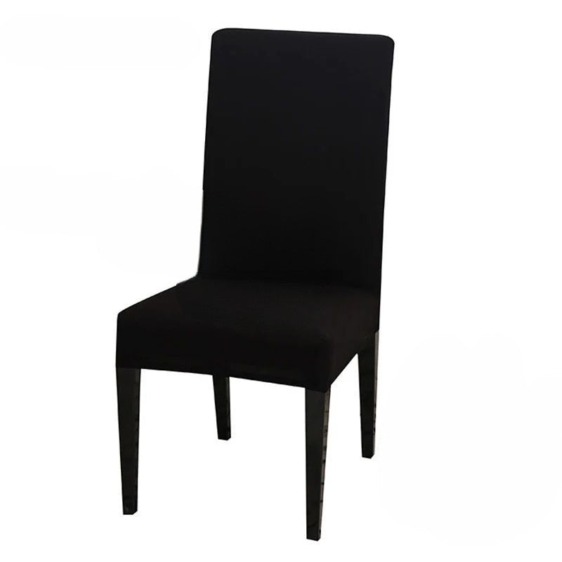 Chair Cover Black Anti Dirt Waterproof Elastic Material For Dining Room Kitchen Chair Covers