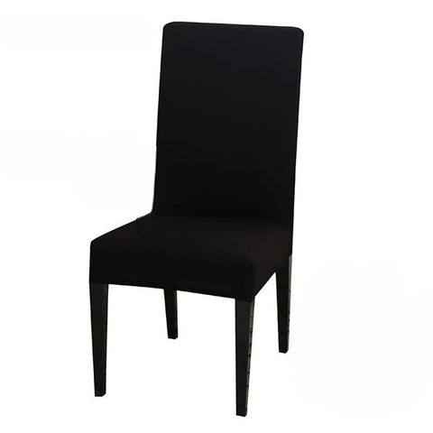 Chair Cover Black Anti Dirt Waterproof Elastic Material For Dining Room Kitchen Chair Covers