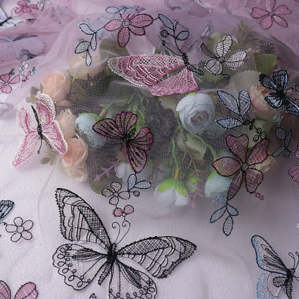 Skirts Fashion Butterfly Embroidery Mesh Gauze Skirt For Women Clothing Shoes Accessories