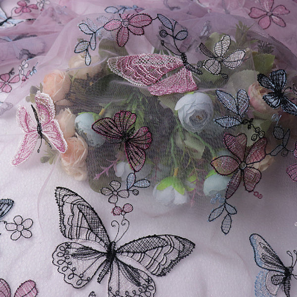 Fashion Butterfly Embroidery Mesh Gauze Skirt For Women Clothing Shoes Accessories Skirts