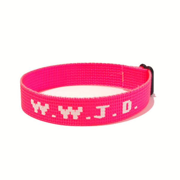 Alphabet Jacquard Printed Wrist Strap Bracelet Unisex Wwjd Adjustable Bracelets