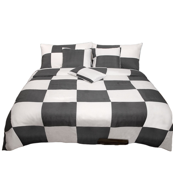 Comforter Sets Queen Shangri La 6 Piece Comforter Set Check Charcoal Queen By