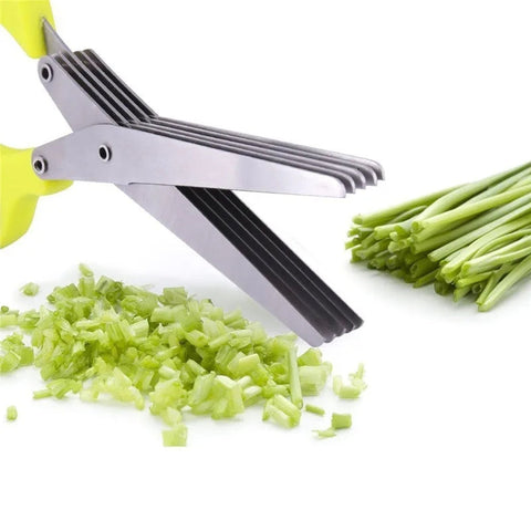 Multifunctional Layer Green Onion Scissors Stainless Steel Kitchen Gadgets Scissors & Shears
