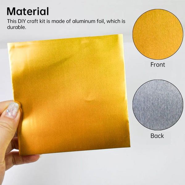 70Mm Gold Foil Art Relief Diy Christmas Decoration Kit Aluminum Craft Sewing Tool Set Other Kids Crafts