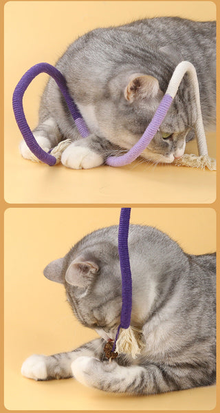 Cat Bite Rope Toy For Self Pleasure Relieve Stress Grind Teeth Clean Teasing Stick Supplies Cat Toys