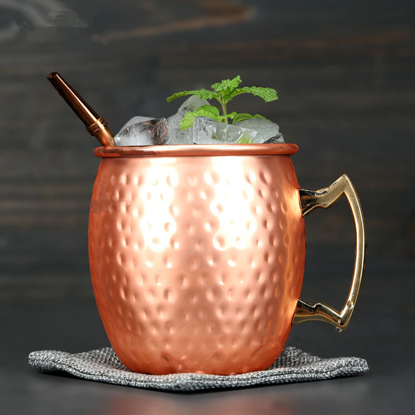 Cocktail & Liquor Glasses 550Ml Moscow Mule Copper Mugs Metal Cup Stainless Steel Beer Wine