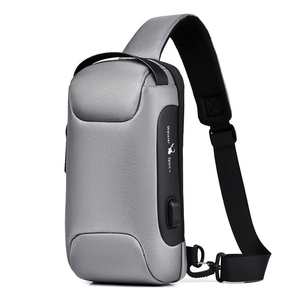 Waterproof Usb Antitheft Bag Men Oxford Crossbody Shoulder Sling Multifunction Bags