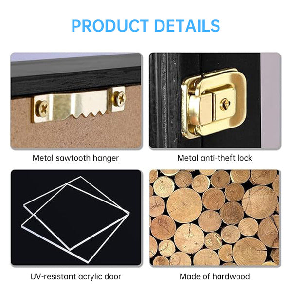 Large Sports Card Display Cases. Wooden Uv Protected Acrylic Fronts. For Football Basketball Hockey Cards. Display Stands