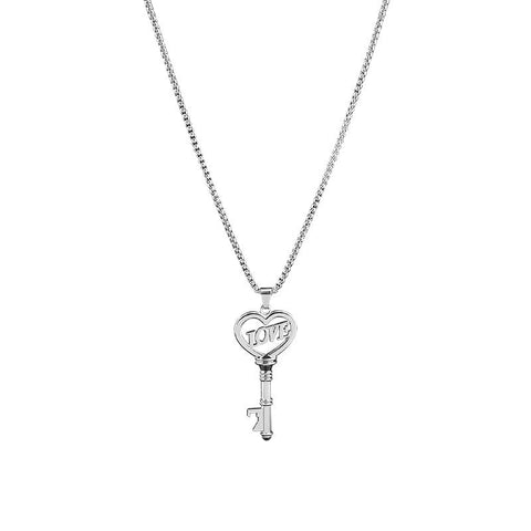Stainless Steel Necklaces Heart Key Pendants Choker Chain Korean Jewelry Gifts Necklaces & Pendants