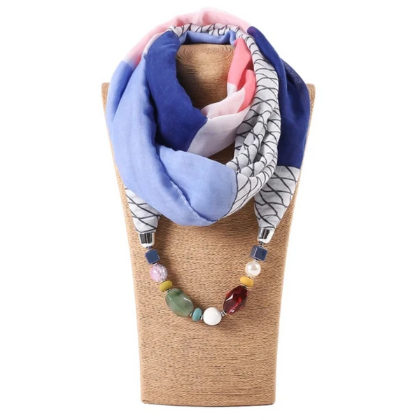 Runmeifa Solid Color Jewelry Statement Necklace Pendant Scarf Women Bohemia Neckerchief Foulard Femme Accessories Hijab Stores Scarves & Wraps