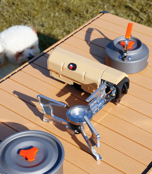 Folding Card Stove Outdoor Camping Picnic Gas Portable Hotpot Tea Cooker Camping Stoves