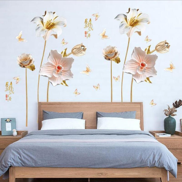 Flower Removable Floral Decor Wall Stickers