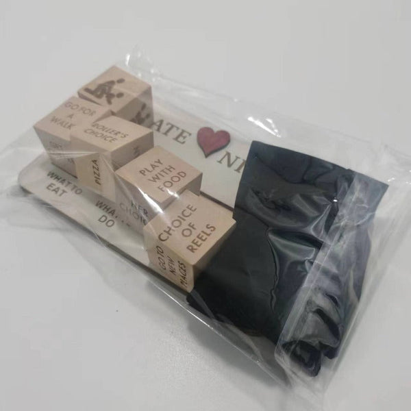 Dice Wooden Date Night Modern Minimalist Board Game Set Couple
