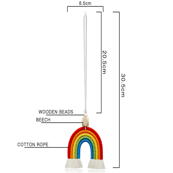 Bohemian Handwoven Rainbow Car Pendant Women's Bags & Handbags