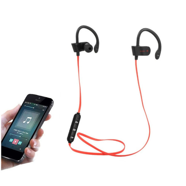 56S Wireless Bluetooth Earphone In With Mic Red Headsets