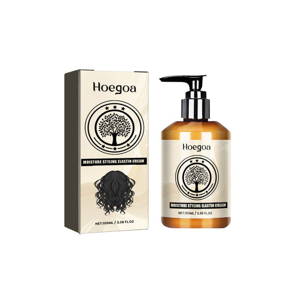 Moisturize Styling Elastin Cream, Curls Volumizing Shine Natural Puffiness Styling Conditioner Sets & Kits